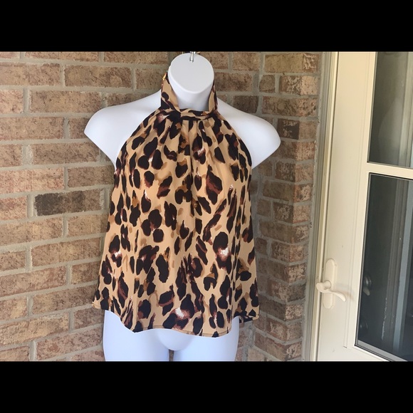❣️SALE 3/$25❣️ PLUS SZ Leopard Backless Sexy Halter NWT - Picture 9 of 12